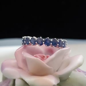 Sterling Sapphire Band Ring Size 7